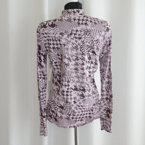 NWT Anthropologie Maeve Lilac Purple Print Turtleneck Sz M - Picture 3 of 7